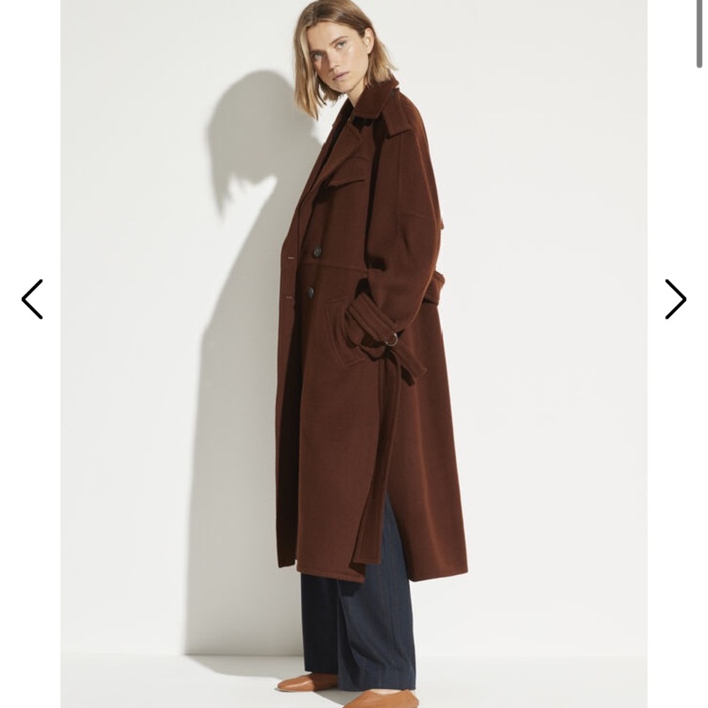 Vince Belted Wool Trench Coat